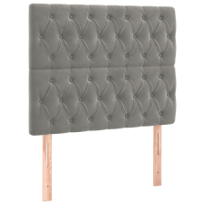 vidaXL 2 db világosszürke bársony fejtámla 100x7x78/88 cm (3116710) ágy és ágykellék