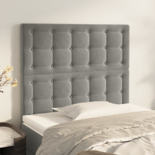 vidaXL 2 db világosszürke bársony fejtámla 80 x 5 x 78/88 cm ágy és ágykellék