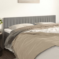vidaXL 2 db világosszürke bársony fejtámla 80 x 5 x 78/88 cm ágy és ágykellék