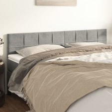 vidaXL 2 db világosszürke bársony fejtámla 90x5x78/88 cm ágy és ágykellék