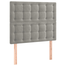 vidaXL 2 db világosszürke bársony fejtámla 90x5x78/88 cm (3116802) ágy és ágykellék