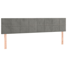 vidaXL 2 db világosszürke bársony fejtámla 90x5x78/88 cm (346082) ágy és ágykellék