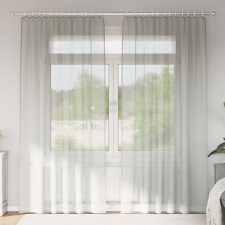 vidaXL 2 db világosszürke fátyolfüggönyök hurokkal 140x245 cm lakástextília