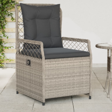 vidaXL 2 db világosszürke polyrattan dönthető kerti szék kerti bútor
