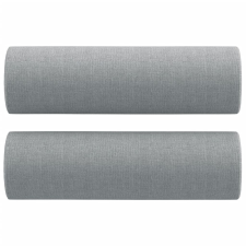 vidaXL 2 db világosszürke szövet díszpárna Ø15x50 cm (349501) lakástextília