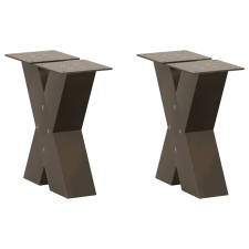 vidaXL 2 db X alakú natúr acél dohányzóasztal láb 30x(30-31) cm bútor