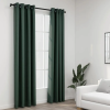 vidaXL 2 db zöld vászonhatású sötétítőfüggöny fűzőkarikával 140 x 245 cm