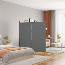 vidaXL 2 paneles antracitszürke szövet térelválasztó 175x180 cm bútor