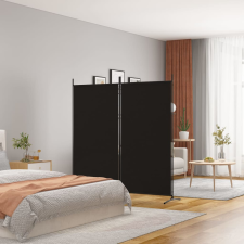 vidaXL 2 paneles fekete szövet térelválasztó 175x180 cm bútor