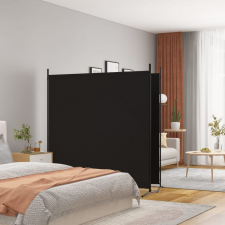 vidaXL 2 paneles fekete szövet térelválasztó 348 x 180 cm bútor