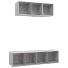 vidaXL 2 részes betonszürke forgácslap TV-szekrény szett (3079794) bútor