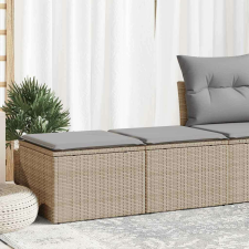vidaXL 2 részes bézs polyrattan akácfa kerti ülőgarnitúra párnákkal kerti bútor