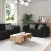 vidaXL 2 részes kanapé szett párnákkal fekete szövetből