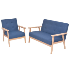 vidaXL 2 részes kék huzatú ülőgarnitúra bútor