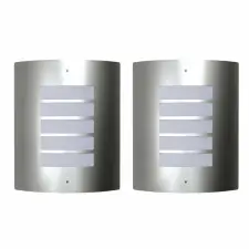 vidaXL 2 Rozsdamentes Acél Vízálló Fali Lámpatestek 60W kültéri világítás