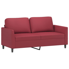 vidaXL 2 személyes bordó színű műbőr kanapé 140 cm (359336) bútor