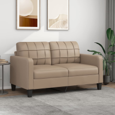 vidaXL 2 személyes cappuccino színű műbőr kanapé 140 cm bútor