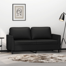 vidaXL 2 személyes fekete műbőr kanapé 140 cm bútor