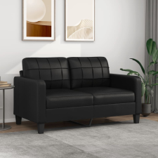 vidaXL 2 személyes fekete műbőr kanapé 140 cm bútor