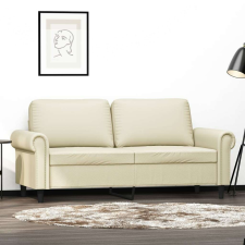 vidaXL 2 személyes krémszínű műbőr kanapé 140 cm bútor