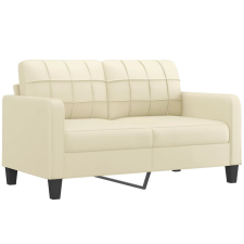 vidaXL 2 személyes krémszínű műbőr kanapé 140 cm (359118) bútor