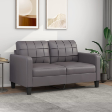 vidaXL 2 személyes szürke műbőr kanapé 140 cm bútor