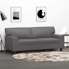 vidaXL 2 személyes szürke műbőr kanapé 140 cm bútor