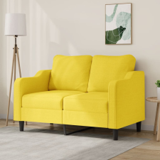 vidaXL 2 személyes világossárga szövet kanapé 120 cm bútor