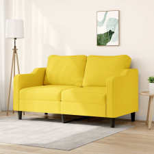vidaXL 2 személyes világossárga szövet kanapé 140 cm bútor
