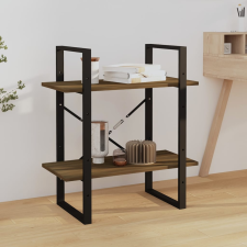 vidaXL 2-szintes barna tölgyszínű szerelt fa könyvszekrény 60x30x70 cm bútor