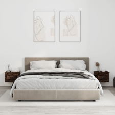 vidaXL 2db füstös tölgyszínű fali éjjeliszekrény 41,5x36x28 cm bútor