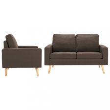 vidaXL 3056616 2 Piece Sofa Set Fabric Brown (288695+288705) bútor