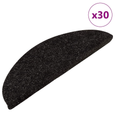 vidaXL 30 db antracitszürke öntapadó lépcsőszőnyeg 56 x 17 x 3 cm lakástextília