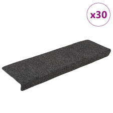 vidaXL 30 db antracitszürke öntapadó lépcsőszőnyeg 65x21x4 cm lakástextília
