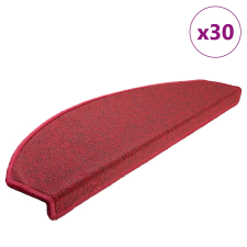 vidaXL 30 db bordeaux piros lépcsőszőnyeg 65x24x4 cm lakástextília