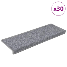 vidaXL 30 db fehér és szürke lépcsőszőnyeg 65 x 21 x 4 cm lakástextília