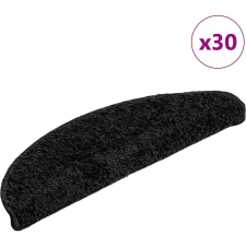 vidaXL 30 db fekete lépcsőszőnyeg 56x17x3 cm (3365800) lakástextília