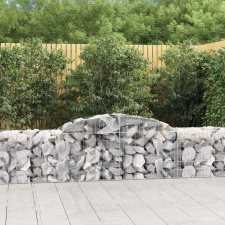 vidaXL 30 db íves horganyzott vas gabion kosár 300x50x60/80 cm kerti tárolás