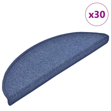 vidaXL 30 db Kék lépcsőszőnyeg 56x17x3 cm lakástextília