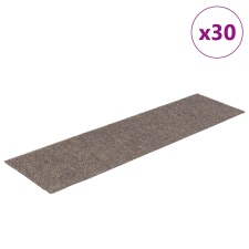 vidaXL 30 db krémszínű lépcsőszőnyeg öntapadós téglalap alakú 76x20 cm (3365730) lakástextília
