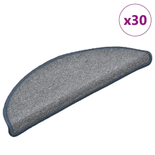 vidaXL 30 db Lépcsőszőnyeg - Világos Szürke/Kék - 56x17 cm lakástextília