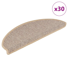 vidaXL 30 db lépcsőszőnyegek öntapadós szizál kinézetű 65x21x4 cm lakástextília