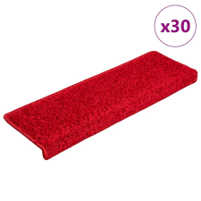 vidaXL 30 db piros lépcsőszőnyeg 65 x 21 x 4 cm lakástextília