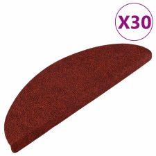 vidaXL 30 db piros öntapadó lépcsőszőnyeg 56 x 17 x 3 cm (3365914) lakástextília
