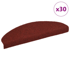 vidaXL 30 db piros öntapadó lépcsőszőnyeg 65x21x4 cm lakástextília