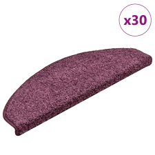 vidaXL 30 db sötétlila lépcsőszőnyeg 65x21x4 cm lakástextília