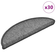 vidaXL 30 db sötétszürke lépcsőszőnyeg 56x17x3 cm lakástextília