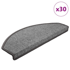vidaXL 30 db sötétszürke lépcsőszőnyeg 65x24x4 cm lakástextília