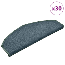 vidaXL 30 db sötétzöld lépcsőszőnyeg 65x24x4 cm lakástextília