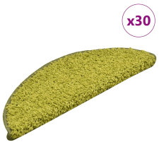 vidaXL 30 db zöld lépcsőszőnyeg 56x17x3 cm lakástextília